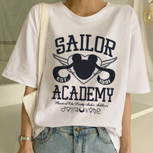 Load image into Gallery viewer, Funny Sailor Moon Summer Fashion tshirt Women Harajuku Short Sleeve Fun Ulzzang T-Shirt Cute Cat Tshirt Cartoon Top Tees Female