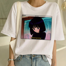 Load image into Gallery viewer, Funny Sailor Moon Summer Fashion tshirt Women Harajuku Short Sleeve Fun Ulzzang T-Shirt Cute Cat Tshirt Cartoon Top Tees Female