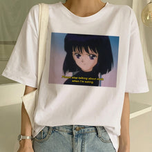 Load image into Gallery viewer, Funny Sailor Moon Summer Fashion tshirt Women Harajuku Short Sleeve Fun Ulzzang T-Shirt Cute Cat Tshirt Cartoon Top Tees Female